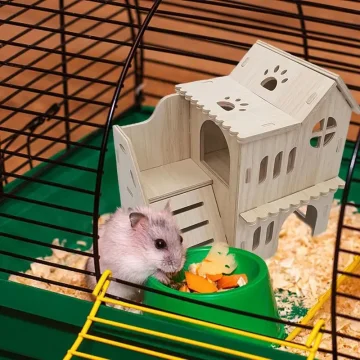 Double-decker Hamster House with Ladder and Habitat 2