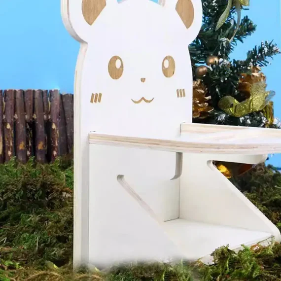 Handmade Wooden Hamster Dining Chair Habitat Decor 4 | PricZone