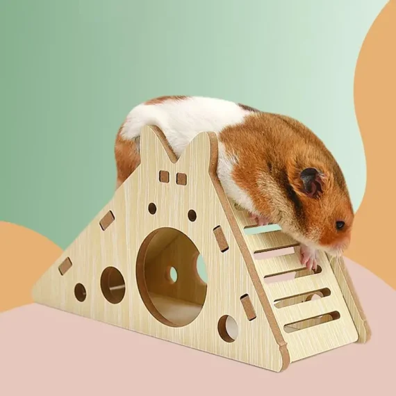 Hamster Wooden Hideout Cage Habitat for Small Pets 4 | PricZone