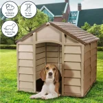 Outdoor Small Dog Kennel Plastic Pet House Weather Resistant 2 | PricZone