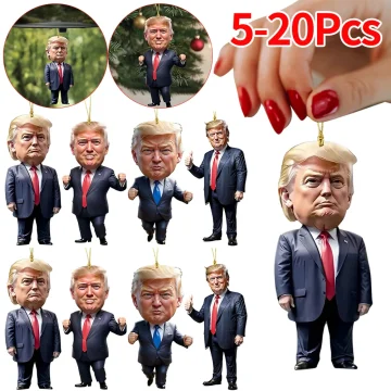 Funny Trump Pendant Acrylic Car Ornaments Keychains 1