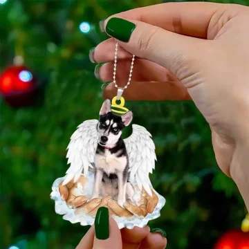 Dog Angel Ornament with Wings for Christmas Tree Decor 2