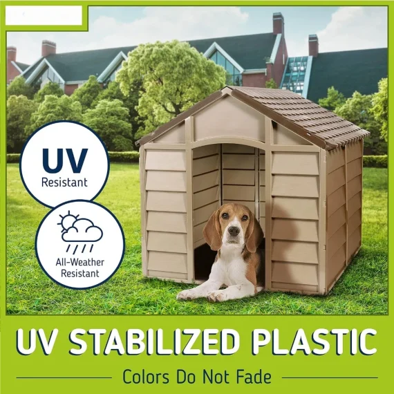 Outdoor Small Dog Kennel Plastic Pet House Weather Resistant 5 | PricZone