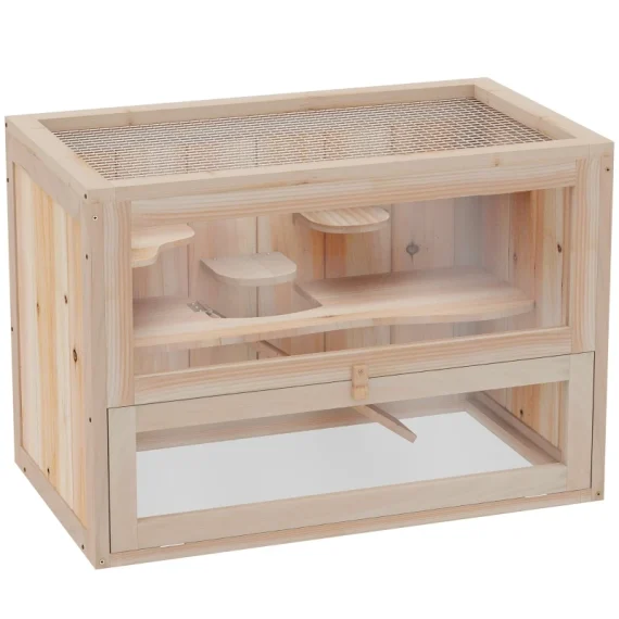 Wooden Hamster Cage 2 Level Small Animal Habitat 2 | PricZone