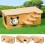 Wooden Hamster House Multi-Chamber Habitat Hut