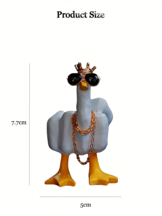 Middle Finger Duck Dashboard Ornament With Sunglasses 5 | PricZone