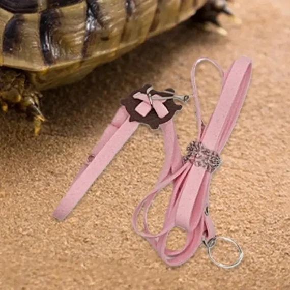 Adjustable PU Leather Turtle Harness with Leash 3 | PricZone