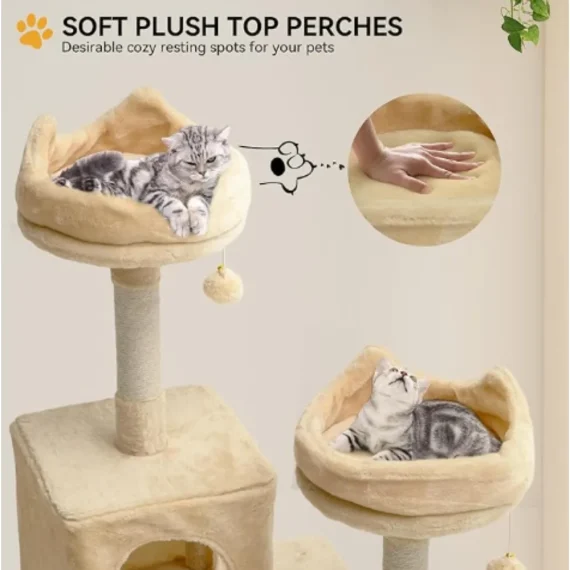 75 Inch Tall Multi Level Cat Tree Tower for Indoor Cats 6 | PricZone