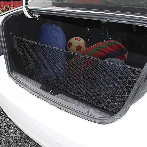 Large Rear Cargo Net Adjustable Mesh Trunk Organizer 1 | PricZone