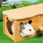 Wooden Hamster House Multi Chamber Habitat Hut 4 | PricZone