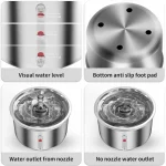 2L Stainless Steel Automatic Pet Water Fountain 5 | PricZone