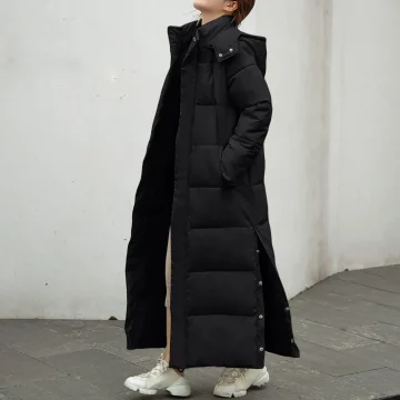 Winter Quilted Down Coat with Hood 1