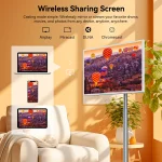 32 inch 4K Smart Portable TV on Wheels with Touch 3 | PricZone