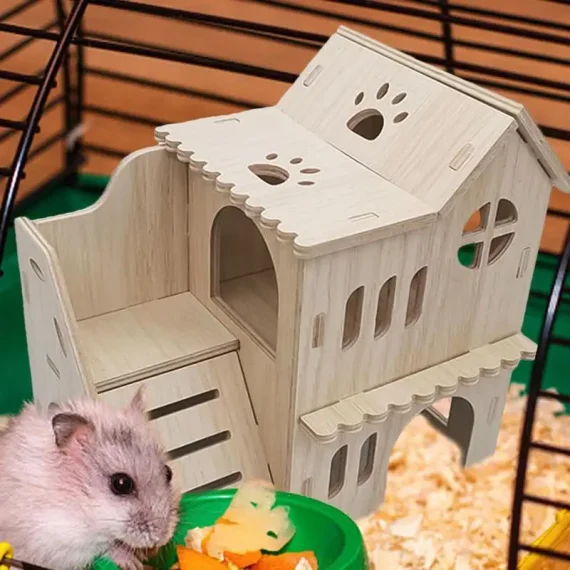 Double decker Hamster House with Ladder and Habitat 3 | PricZone