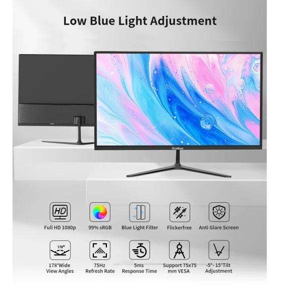 GreBear 24 inch FHD 1080p Ultra Slim IPS Monitor 4 | PricZone