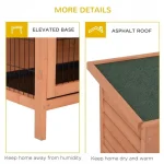 54 inch 2 Story Large Rabbit Hutch Wooden Pet House 6 | PricZone