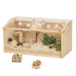 US Wooden Hamster Cage with Acrylic Boards 4 | PricZone