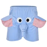 Mens Elephant Boxer Shorts Funny 3D Plush Sleepwear 1 | PricZone