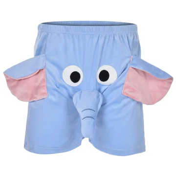 Mens Elephant Boxer Shorts Funny 3D Plush Sleepwear 1