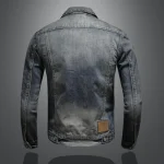 Vintage Denim Jacket Slim Fit Zip Up Cotton Coat 4 | PricZone