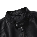 Faux Leather Jacket Zip Up Warm Streetwear 4 | PricZone