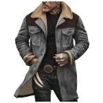 Winter Suede Jacket Medium Long Retro Coat 3 | PricZone