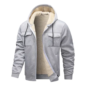 Shearling Padded Jacket Slim Fit Hoodie 2