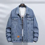 Blue Denim Jacket Casual Retro Jeans Coat 1 | PricZone