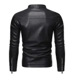 Faux Leather Jacket Zip Up Warm Streetwear 2 | PricZone