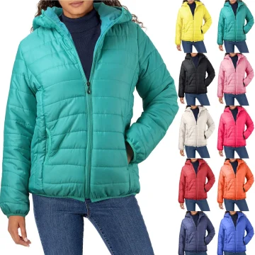 Lightweight Womens Hooded Puffer Jacket Quilted Coat 1 | PricZone