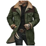 Winter Suede Jacket Medium Long Retro Coat 4 | PricZone