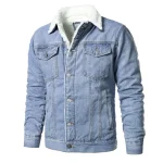 High Quality Slim Fit Mens Light Blue Denim Jacket 2 | PricZone