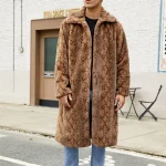 Women Winter Faux Fur Coat Stylish Lapel Jacket 4 | PricZone