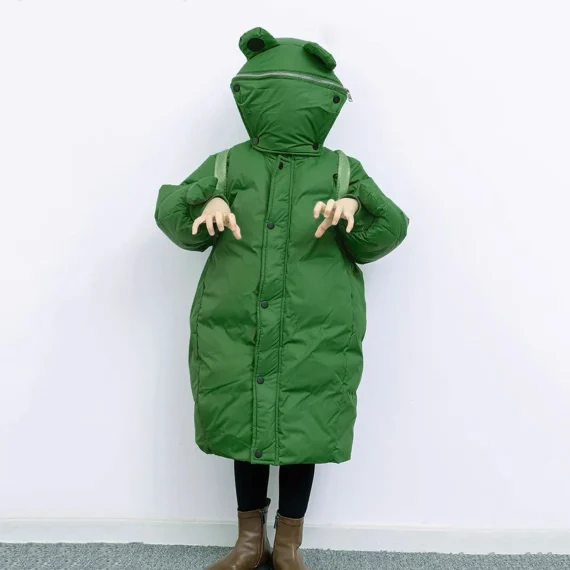 Cute Frog Hooded Down Jacket for Women 4 | PricZone