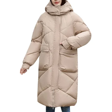 Down Coat Lightweight Warm Hooded Winter 2