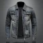 Vintage Denim Jacket Slim Fit Zip-Up Cotton Coat