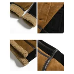 Suede Lapel Leather Jacket Thick Padded Coat 4 | PricZone