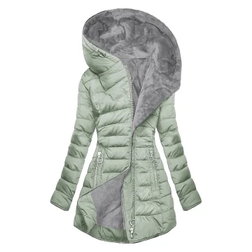 Winter Jacket Womens Casual Hooded Cotton Parka 2