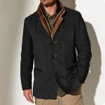 Vintage Mens Jacket Coat Autumn Winter Fashion Button Up Stand Collar Slim Coats Single Breasted Casual Men Clothes Outerwear 5 | PricZone