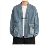 Denim Jacket Long Sleeve Zip Up Hoodie 3 | PricZone