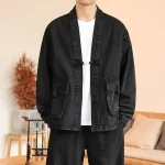 Vintage Mens Denim Jacket Long Sleeve Loose Fit 3 | PricZone