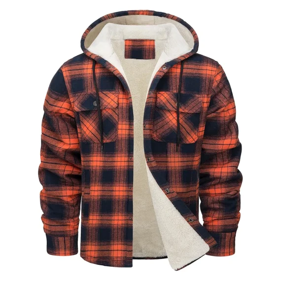 Flannel Shirt Jacket Classic Plaid Long Sleeve 4 | PricZone