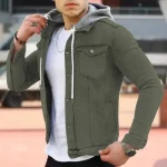 Solid Color Denim Jacket Slim Fit Casual Coat 2 | PricZone