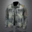 Vintage Mens Denim Jacket Slim Fit Lapel Coat