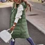 Long Winter Hooded Down Vest Coat Sleeveless 3 | PricZone