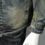 Vintage Mens Denim Jacket Slim Fit Lapel Coat 5 | PricZone