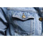 Light Blue Denim Jacket for Men   Ripped Streetwear 5 | PricZone