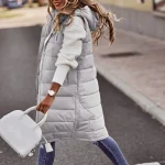 Long Winter Hooded Down Vest Coat Sleeveless 4 | PricZone