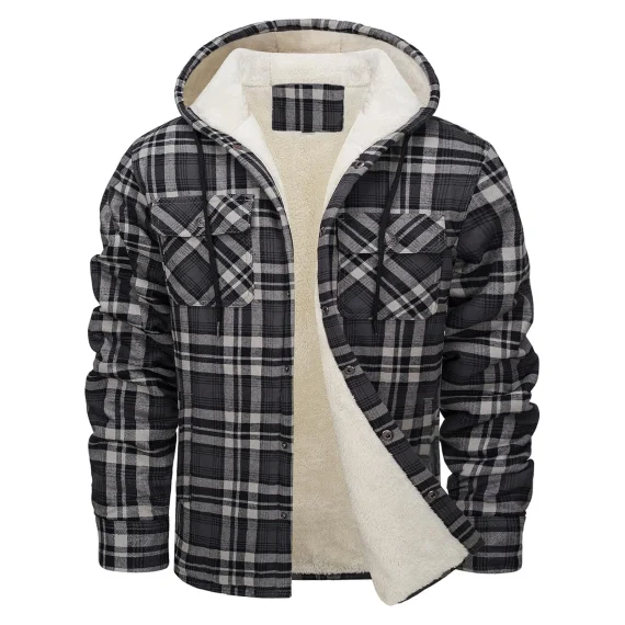 Flannel Shirt Jacket Classic Plaid Long Sleeve 3 | PricZone