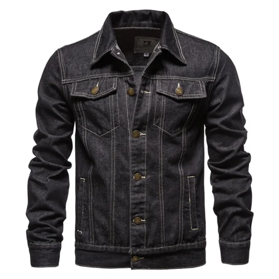 Light Blue Denim Jacket for Men   Ripped Streetwear 4 | PricZone